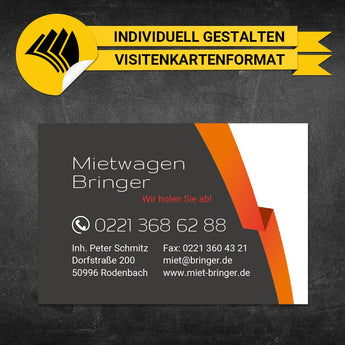 Adressaufkleber Mietwagen - Alex (Variante 1)