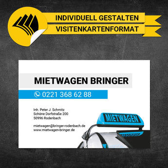 Adressaufkleber Mietwagen - Anton (Variante 1)