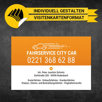 Adressaufkleber Mietwagen - Armin (Variante 2)