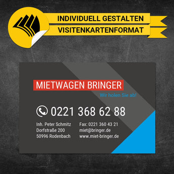 Adressaufkleber Mietwagen - Ben (Variante 1)