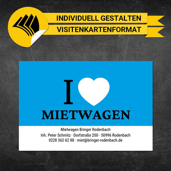 Adressaufkleber Mietwagen - Charlie (Variante 2)