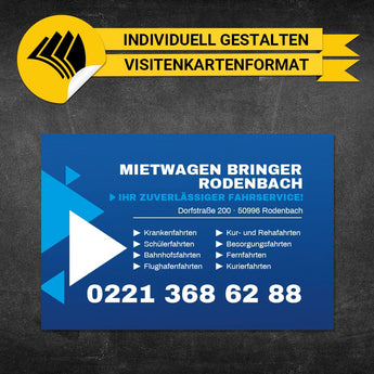 Adressaufkleber Mietwagen - Fabian (Variante 2)