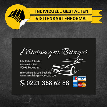 Adressaufkleber Mietwagen - Feo (Variante 1)
