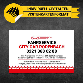 Adressaufkleber Mietwagen - Fred (Variante 2)