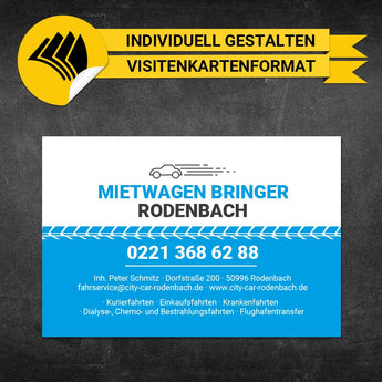 Adressaufkleber Mietwagen - Frederick (Variante 2)
