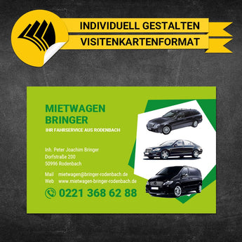 Adressaufkleber Mietwagen - Joachim (Variante 2)
