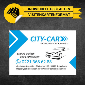 Adressaufkleber Mietwagen - Jonas (Variante 1)