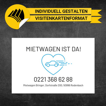 Adressaufkleber Mietwagen - Lotti (Variante 1)