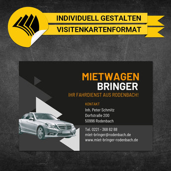 Adressaufkleber Mietwagen - Lukas (Variante 1)