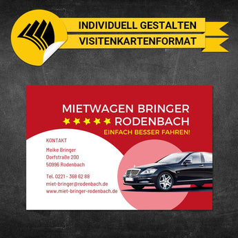 Adressaufkleber Mietwagen - Mareike (Variante 1)