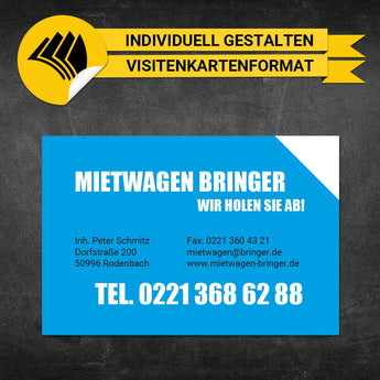 Adressaufkleber Mietwagen - Marius (Variante 1)