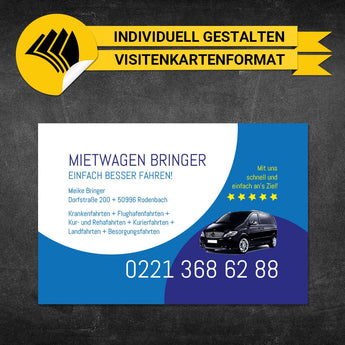 Adressaufkleber Mietwagen - Meike (Variante 2)