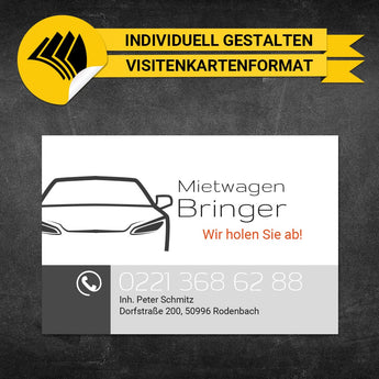 Adressaufkleber Mietwagen - Nils (Variante 2)
