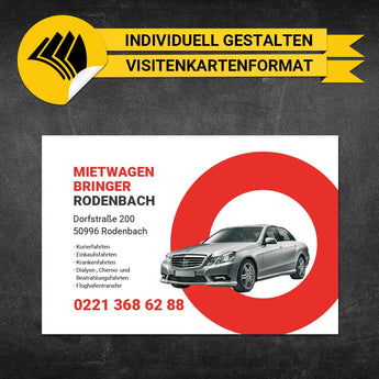 Adressaufkleber Mietwagen - Oskar (Variante 2)