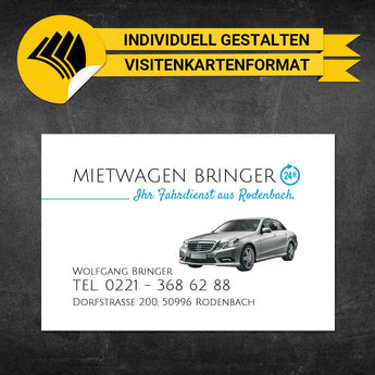 Adressaufkleber Mietwagen - Vera (Variante 1)
