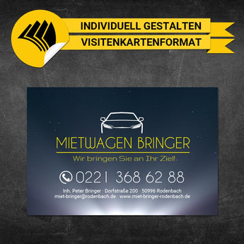 Adressaufkleber Mietwagen - Viktor (Variante 1)