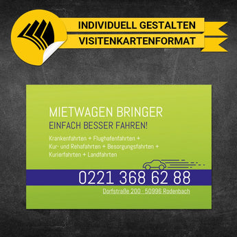 Adressaufkleber Mietwagen - Wolfgang (Variante 2)
