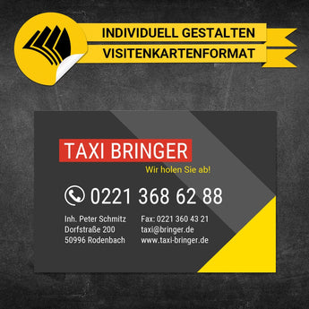 Adressaufkleber Taxi - Ben (Variante 1)