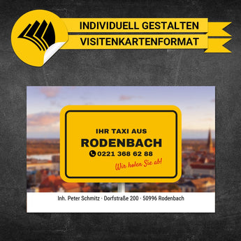 Adressaufkleber Taxi - Bernd (Variante 1)