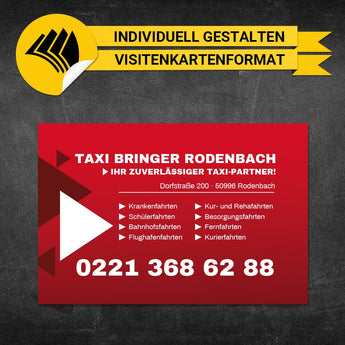 Adressaufkleber Taxi - Fabian (Variante 2)