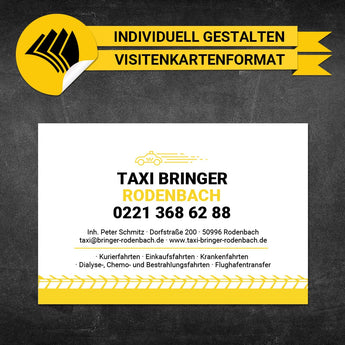 Adressaufkleber Taxi - Fred (Variante 2)