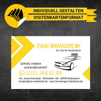 Adressaufkleber Taxi - Jonas (Variante 1)