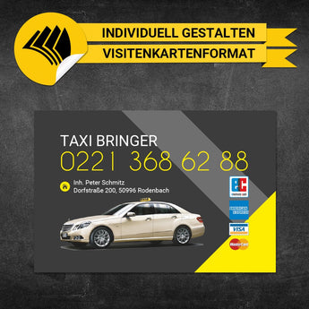 Adressaufkleber Taxi - Leonardo (Variante 2)