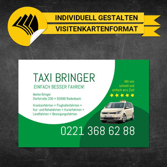 Adressaufkleber Taxi - Meike (Variante 2)