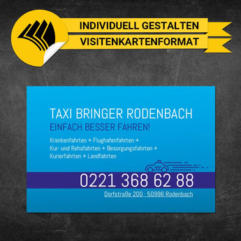 Adressaufkleber Taxi - Wolfgang (Variante 2)