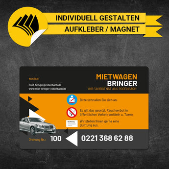 Betriebssitz-Schild Mietwagen Groß - Lukas