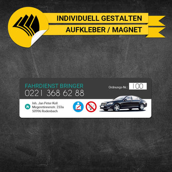 Betriebssitz-Schild Mietwagen Klein - Leonardo