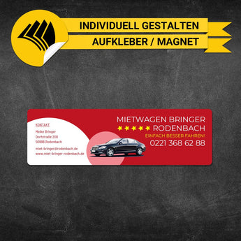Betriebssitz-Schild Mietwagen Klein - Mareike