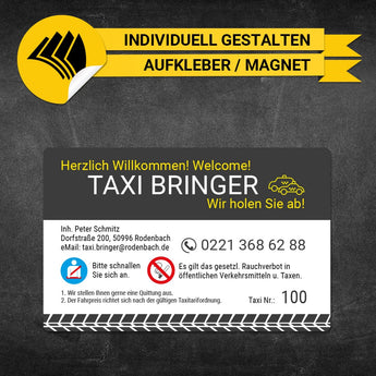 Betriebssitz-Schild Taxi Groß - Arnold