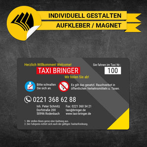 Betriebssitz-Schild Taxi Groß - Ben