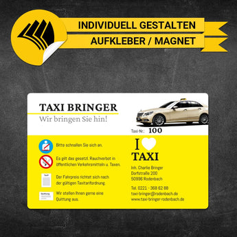 Betriebssitz-Schild Taxi Groß - Charlie