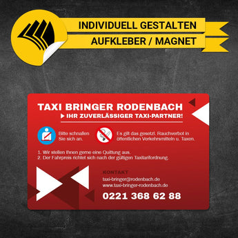 Betriebssitz-Schild Taxi Groß - Fabian