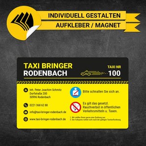 Betriebssitz-Schild Taxi Groß - Frederick