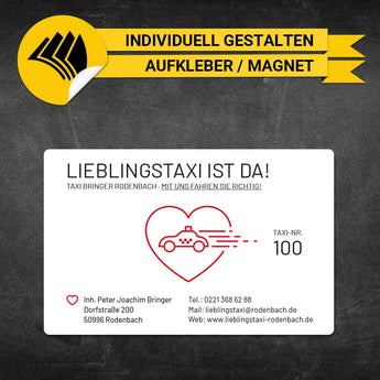 Betriebssitz-Schild Taxi Groß - Lotti