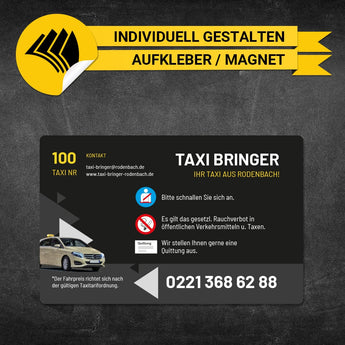 Betriebssitz-Schild Taxi Groß - Lukas
