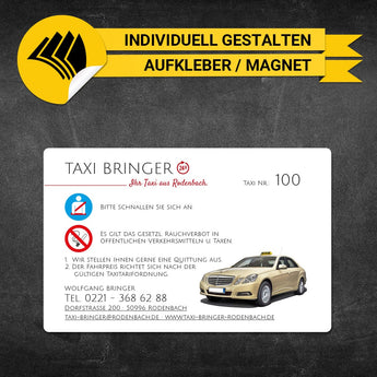 Betriebssitz-Schild Taxi Groß - Vera