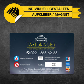 Betriebssitz-Schild Taxi Groß - Viktor
