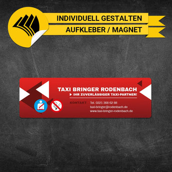 Betriebssitz-Schild Taxi Klein - Fabian