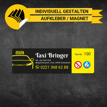 Betriebssitz-Schild Taxi Klein - Feodor