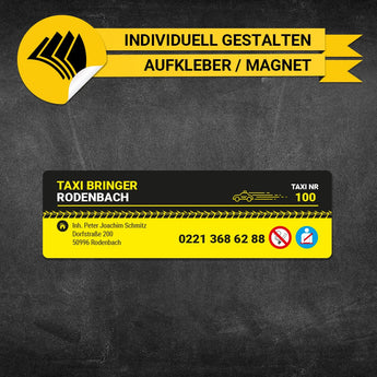 Betriebssitz-Schild Taxi Klein - Frederick