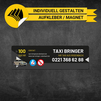 Betriebssitz-Schild Taxi Klein - Lukas