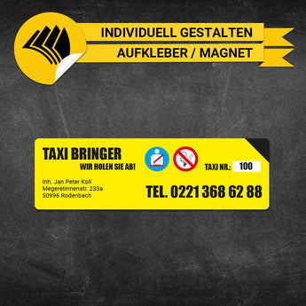 Betriebssitz-Schild Taxi Klein - Marius
