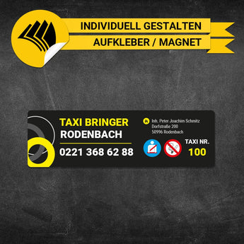 Betriebssitz-Schild Taxi Klein - Oskar