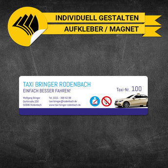 Betriebssitz-Schild Taxi Klein - Wolfgang