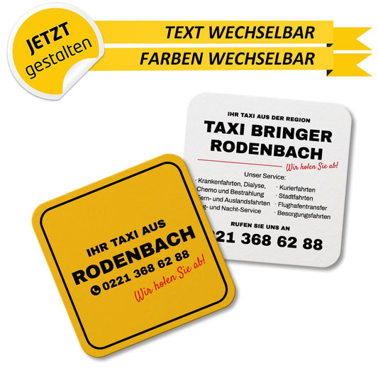 Bierdeckel Taxi - Bernd