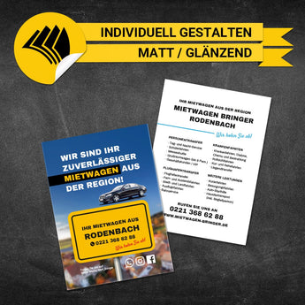 Flyer Mietwagen DIN A6 - Bernd